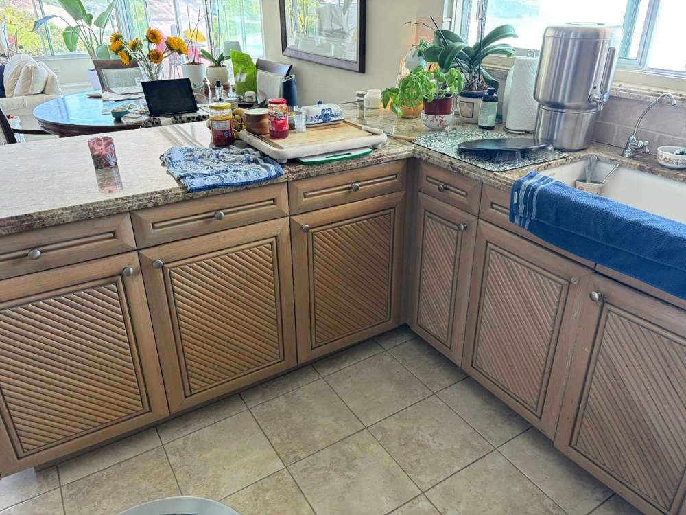 Sink-area cabinet doors and drawer fronts